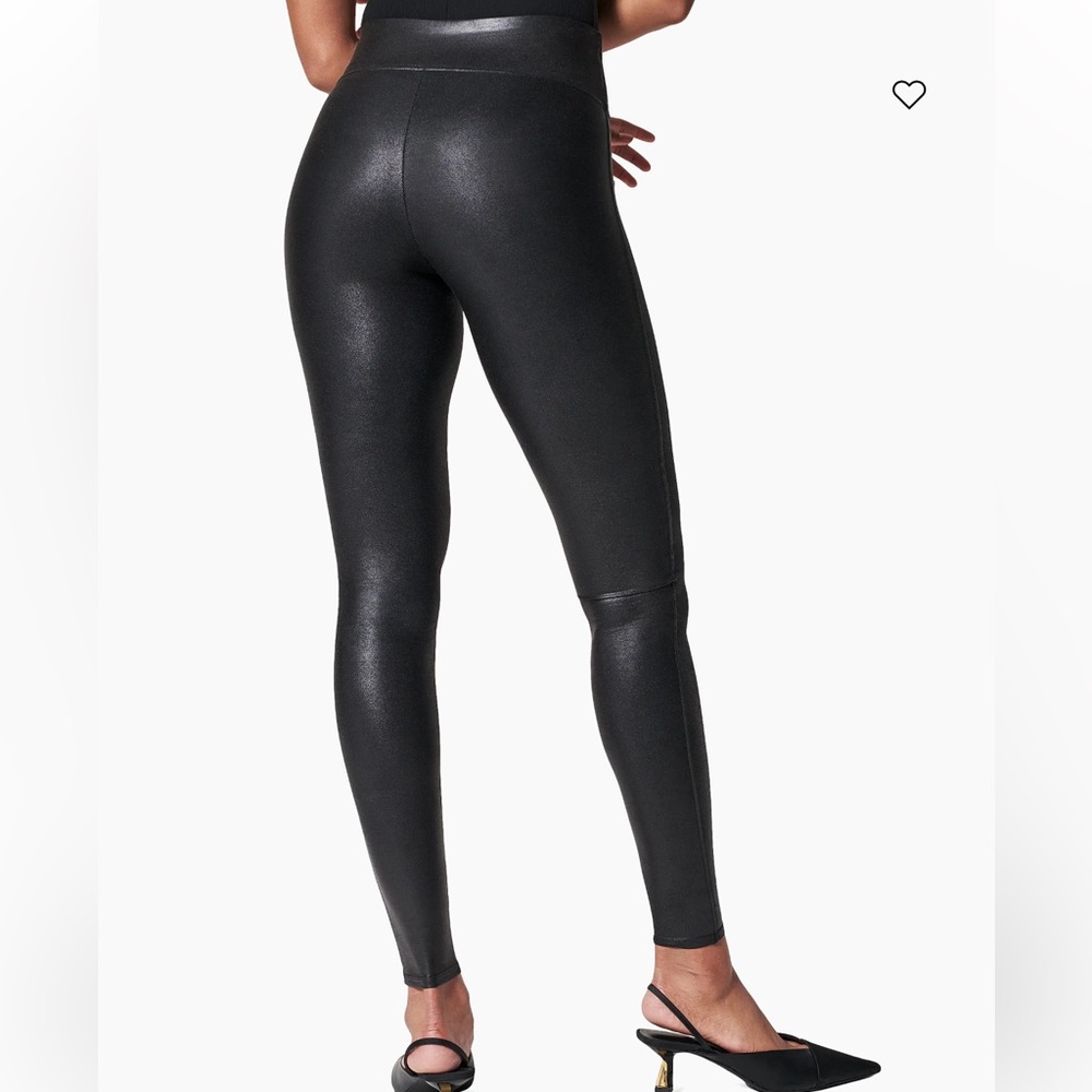 SPANX Faux leather Shiny Leggings (Medium) - Picture 3 of 5